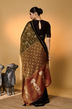 Midnight Amber Saree