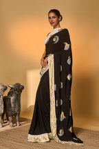 Black & White Polka All Charms Saree