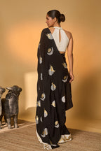 Black & White Polka All Charms Saree