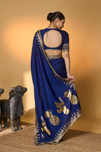 Navy Blue Amber Arches Saree
