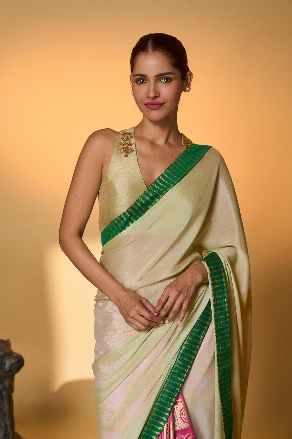 Mint Turtle Tale Saree