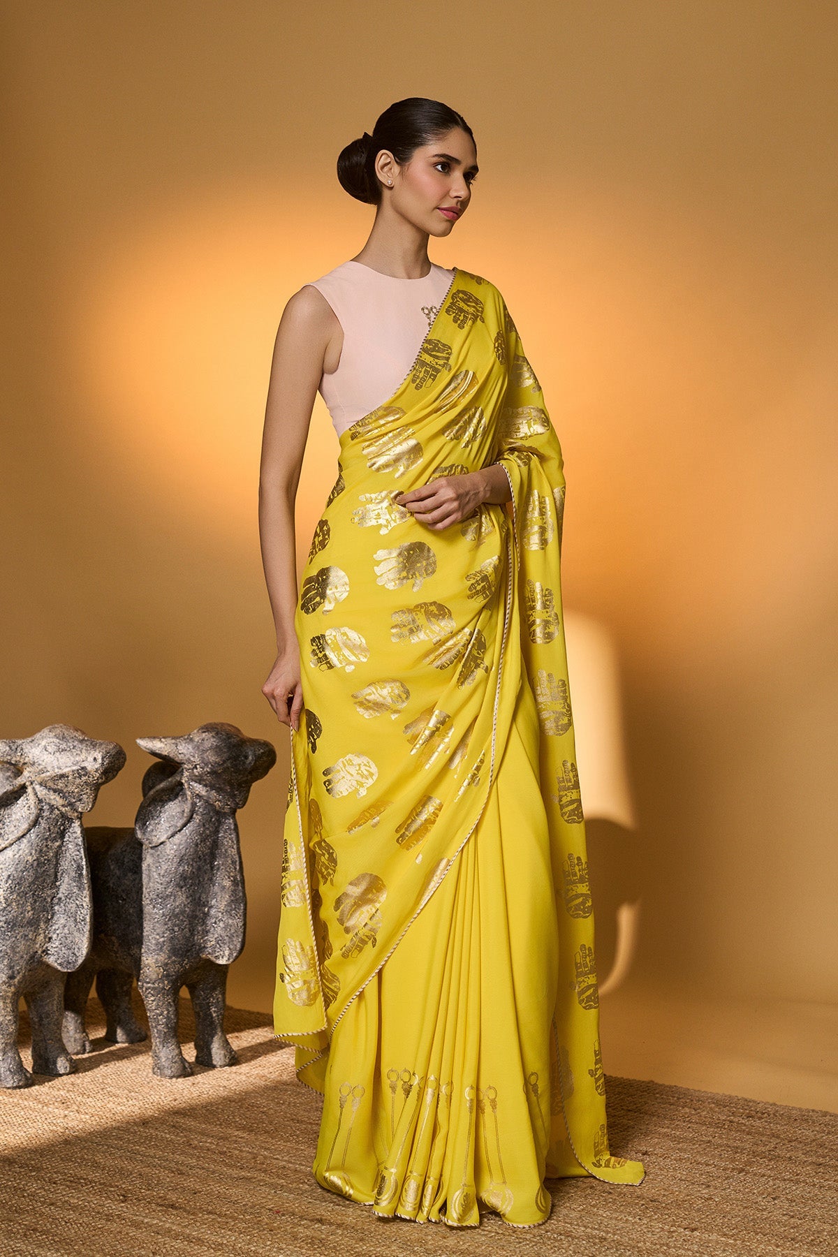 Yellow Haath Saree