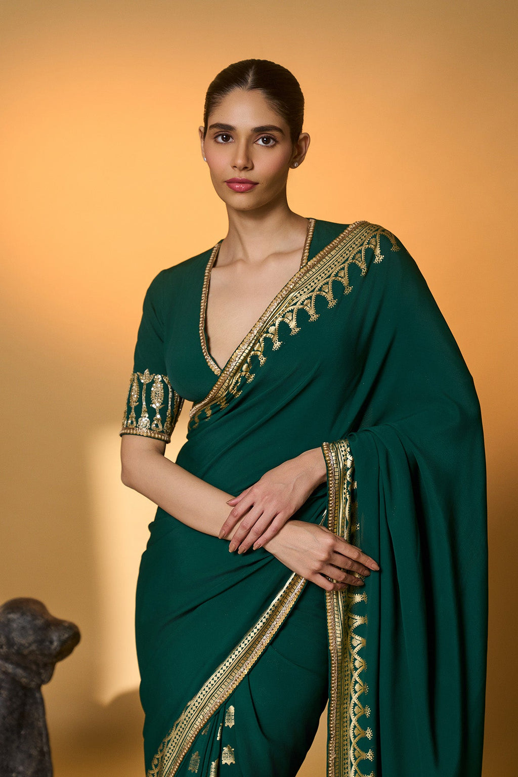 Green Amber Arches Saree