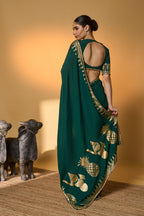 Green Amber Arches Saree