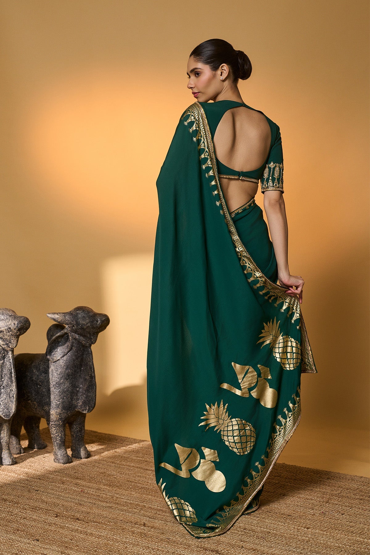 Green Amber Arches Saree