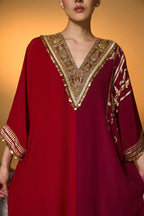 Red & Plum Moonlight Melody Kaftan