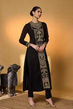Black Khidki Kurta Set