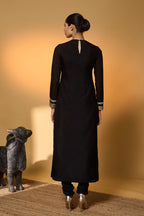Black Khidki Kurta Set
