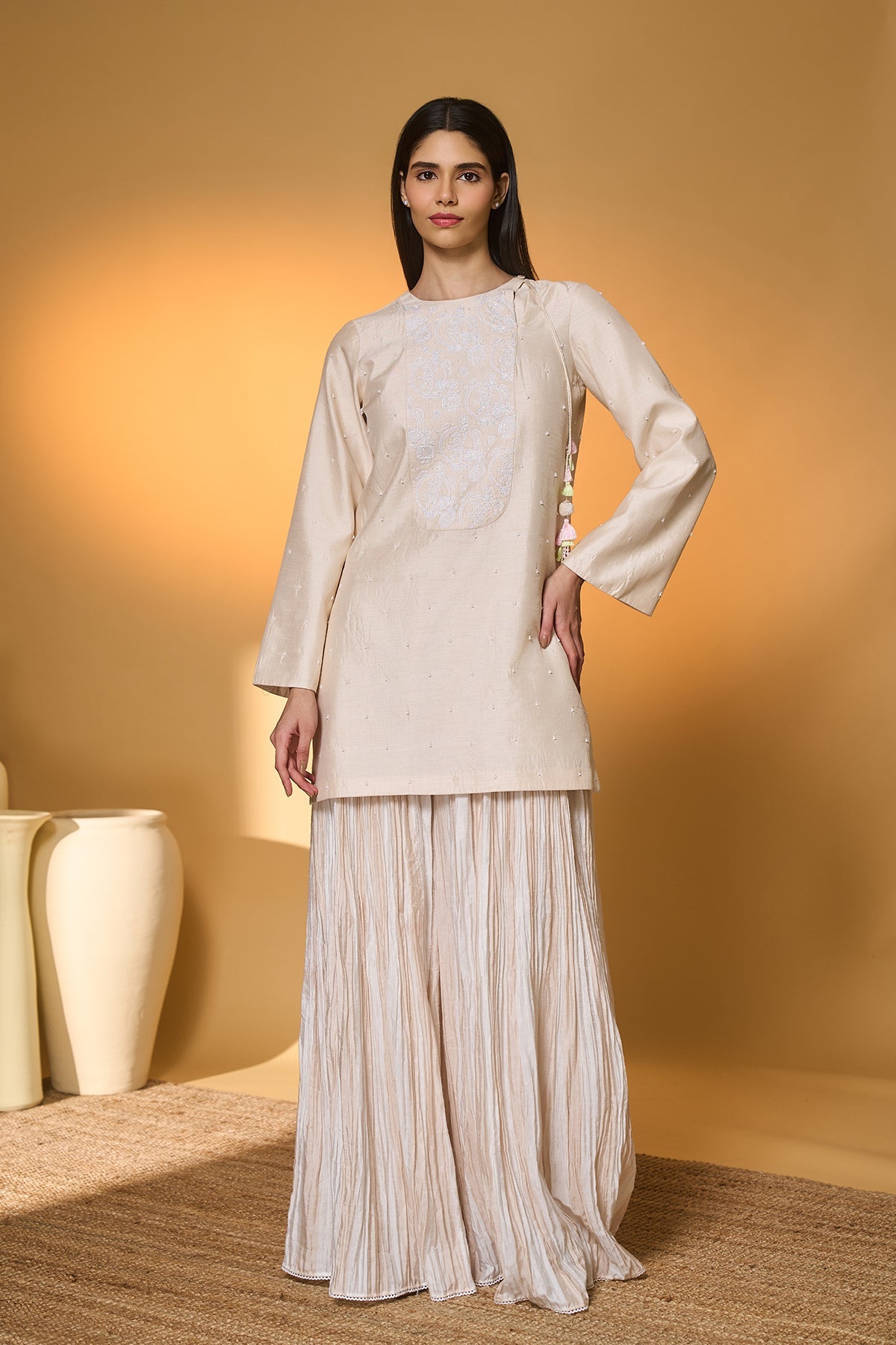 Rose Blushing Sharara Set