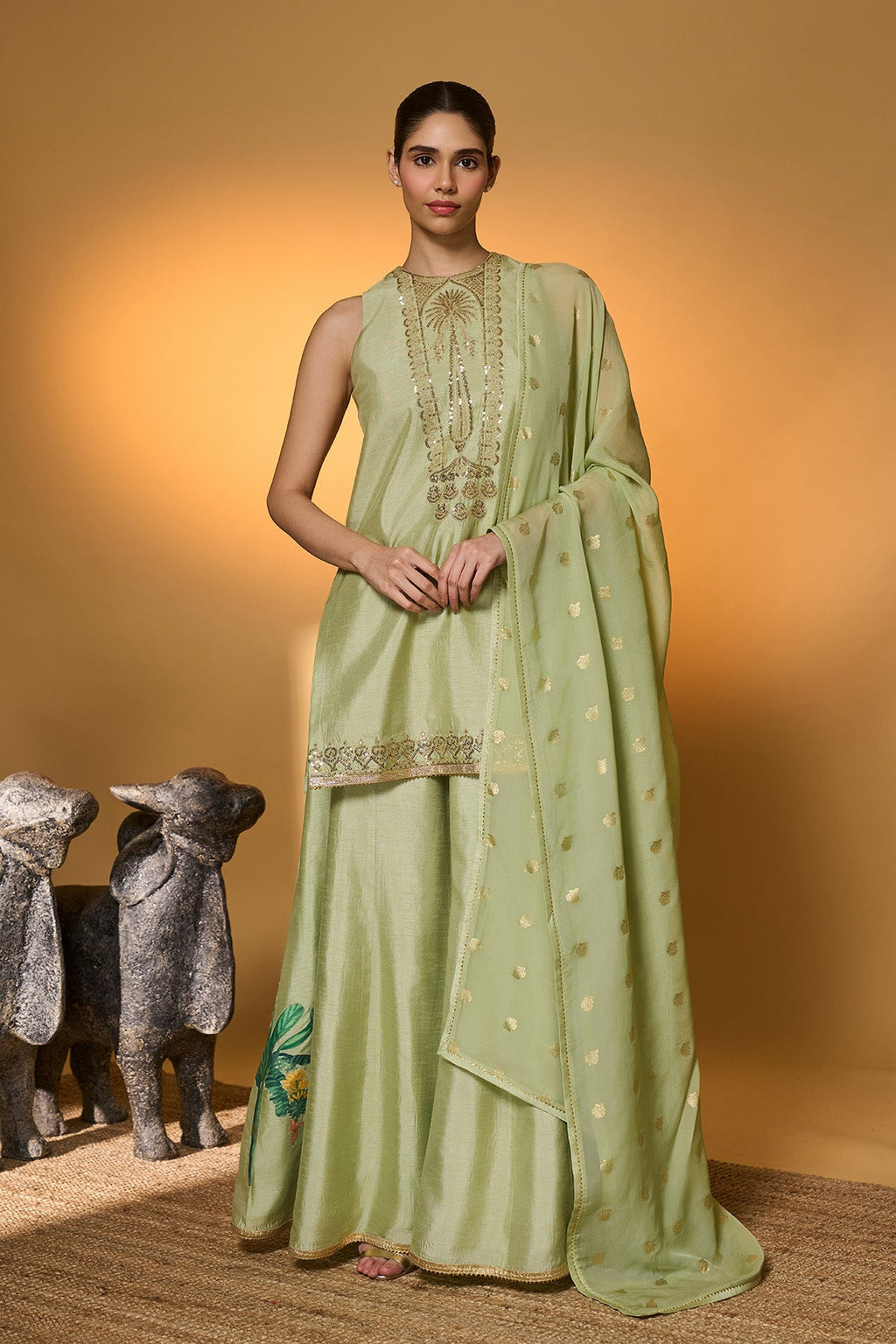 Mint Rose Blush Kurta Set
