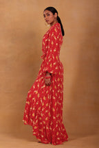Maroon Mr Beaks Wrap Dress