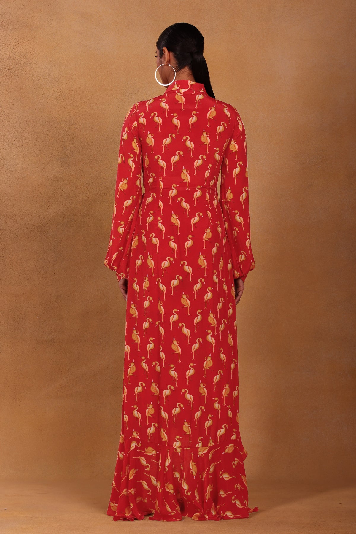 Maroon Mr Beaks Wrap Dress