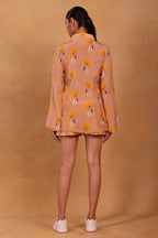 Oatmeal Florist Shirt with Shorts