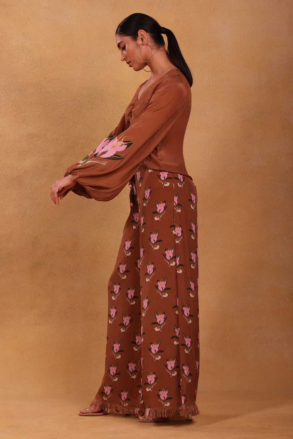 Brown Canary Blossom Pants