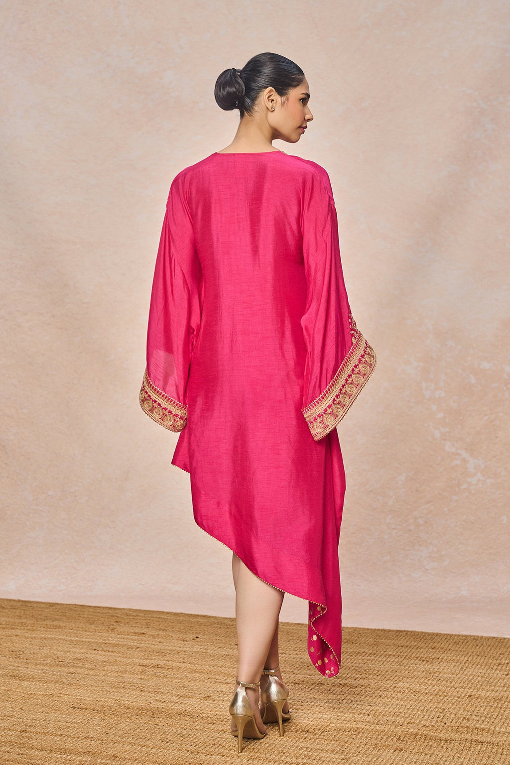 Pink Embroidered Kaftan