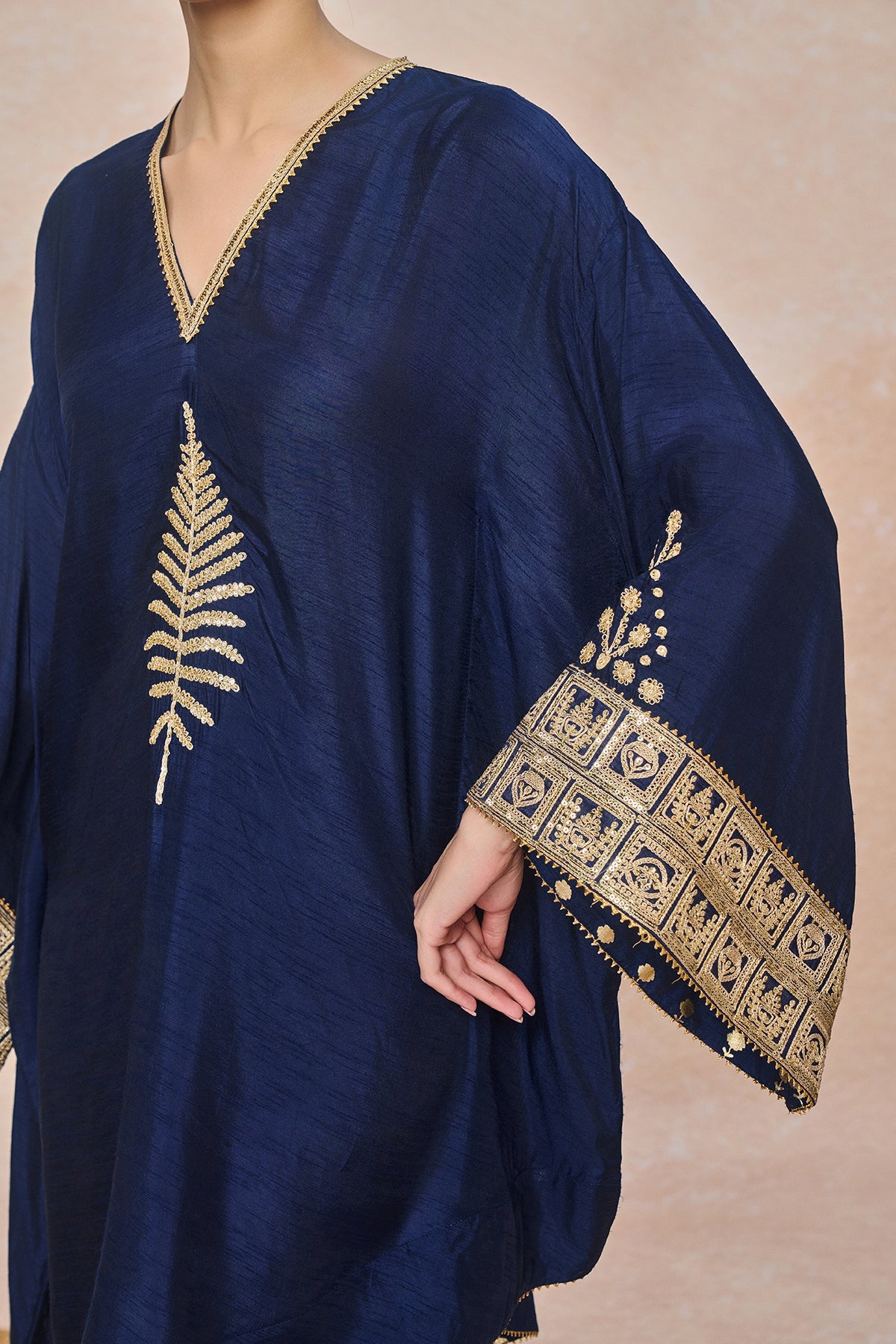 Blue Embroidered Kaftan