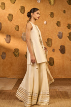 Ivory Gilded Sharara Set