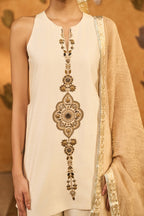 Ivory Gilded Sharara Set