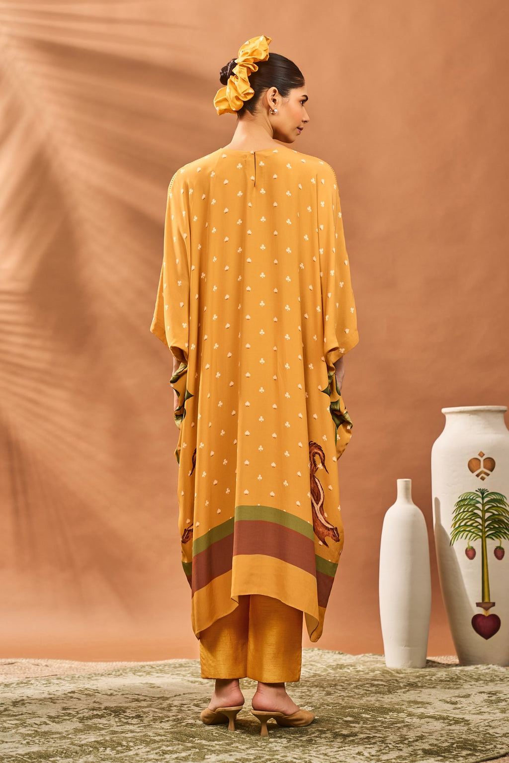 Yellow Spades Blossom Tunic Set