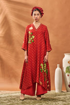 Rust Spade Blossom Kaftan