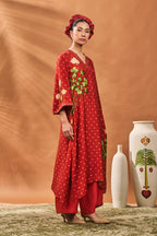 Rust Spade Blossom Kaftan