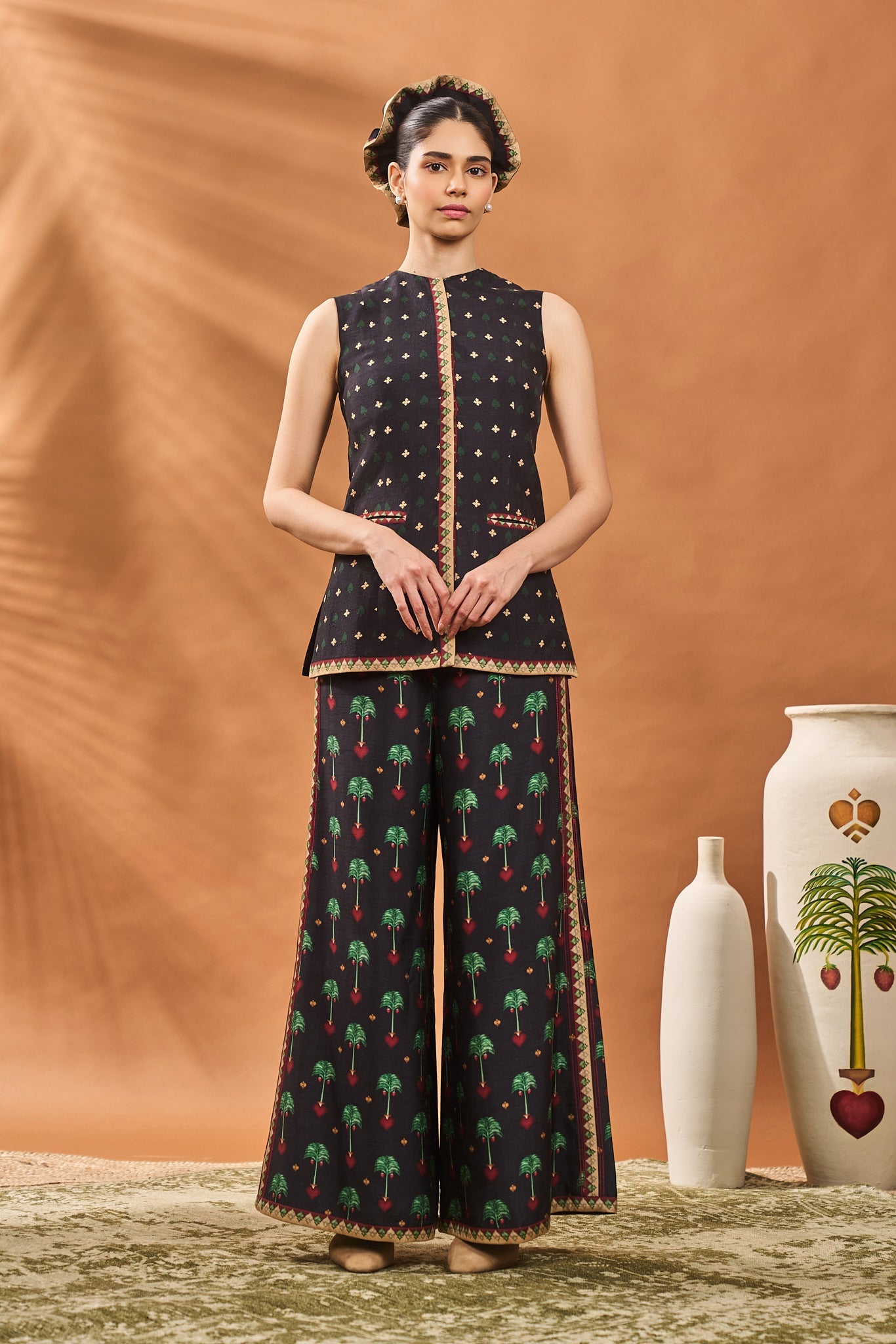 Black Tree Of Hearts Co-Ord Set
