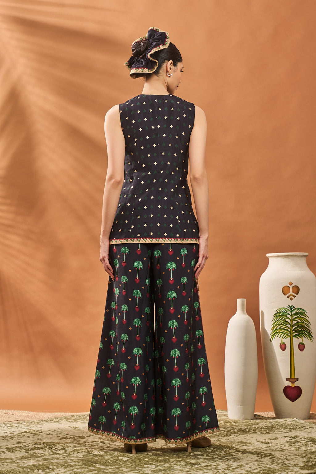 Black Tree Of Hearts Co-Ord Set