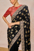 Midnight Black Coco Saree