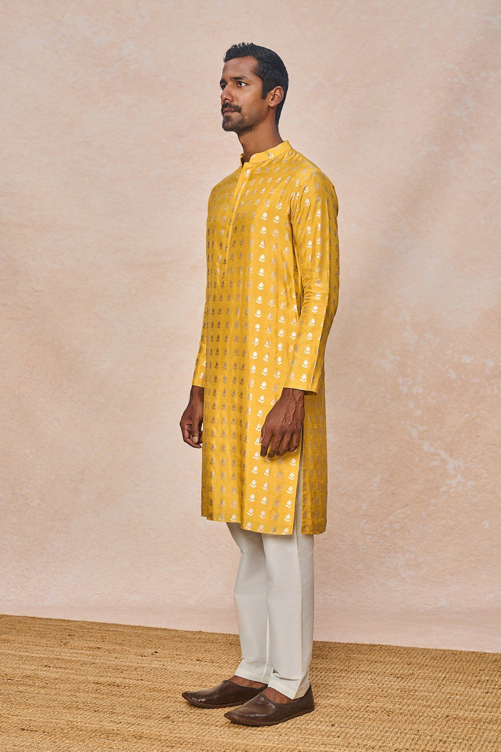 Mustard Wallflower Kurta Set