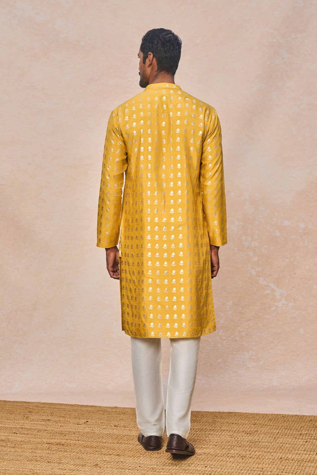Mustard Wallflower Kurta Set