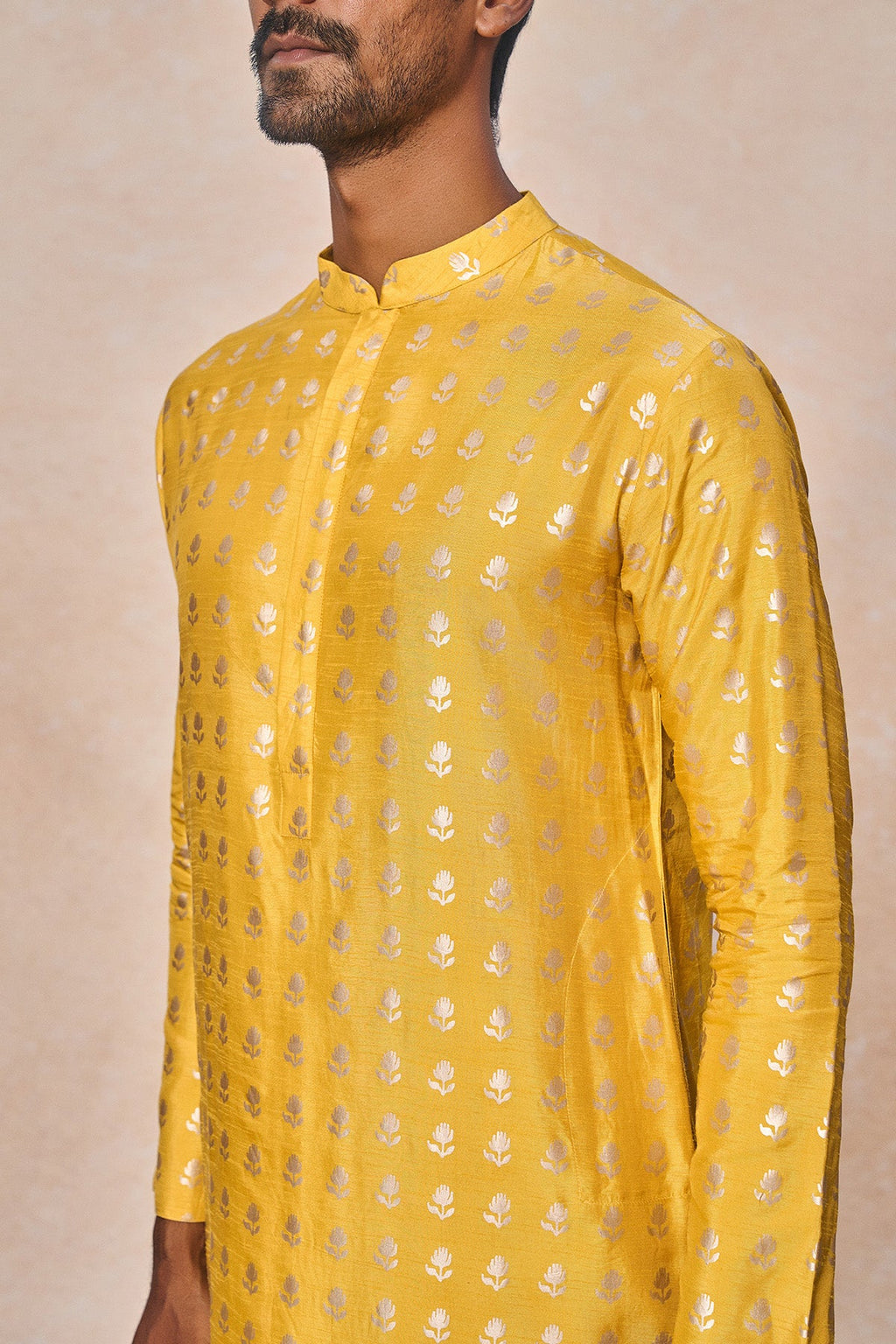 Mustard Wallflower Kurta Set