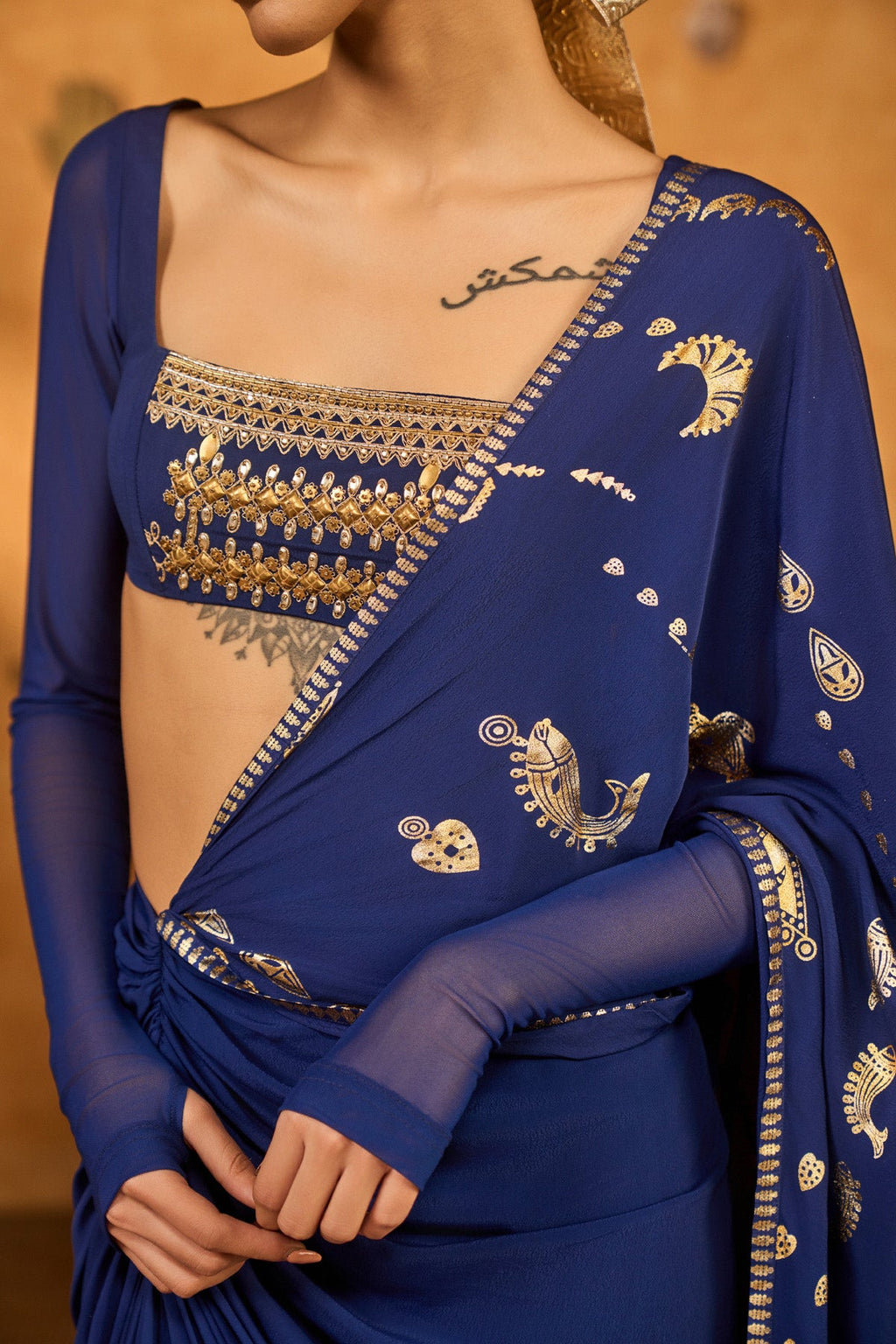 Sapphire Folkstone Draped Saree