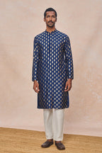 Navy Blue Teardrop Kurta Set