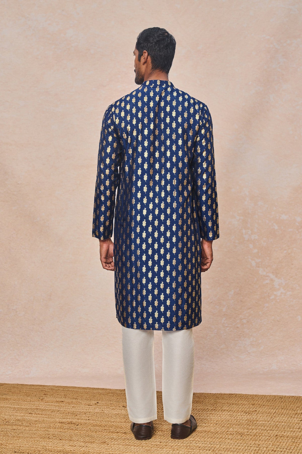 Navy Blue Teardrop Kurta Set