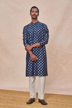 Navy Blue Teardrop Kurta Set