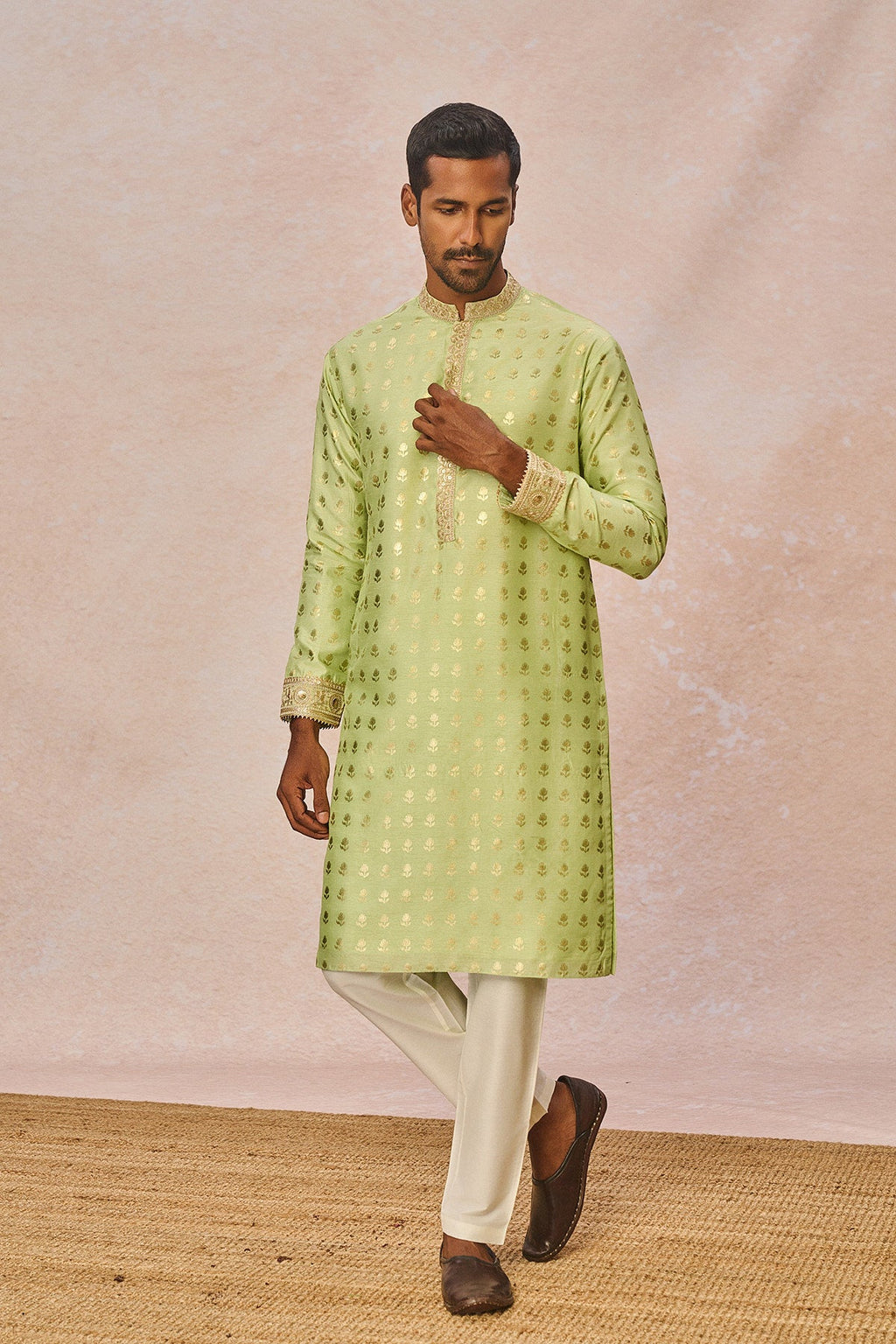 Lime Green Wallflower Kurta Set