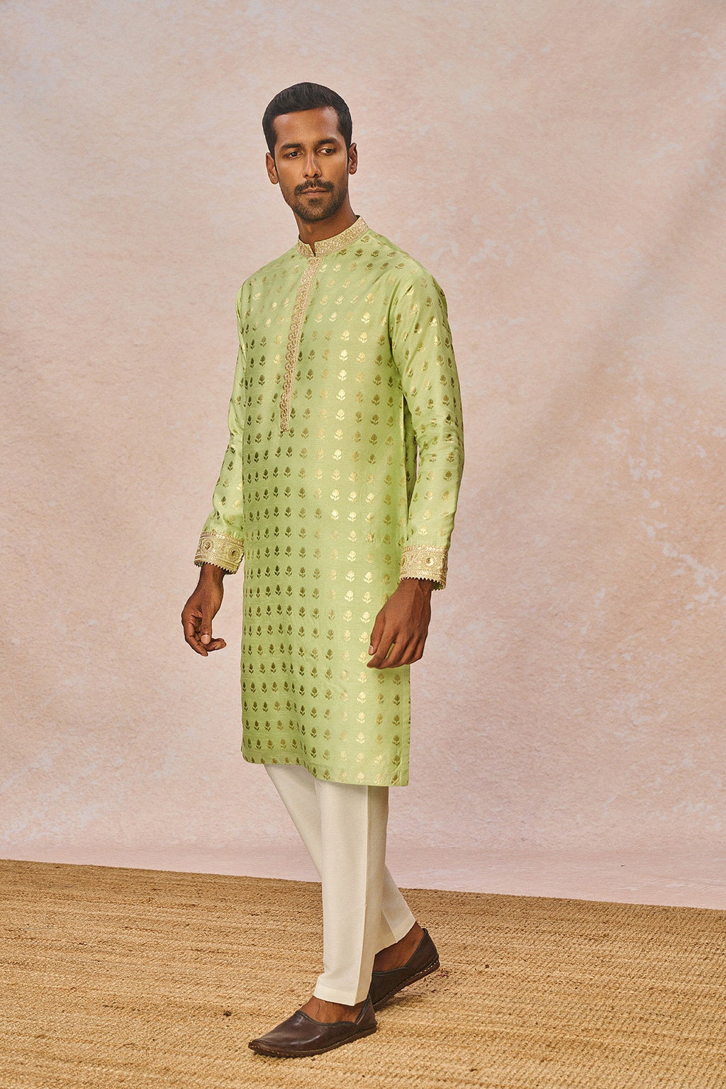 Lime Green Wallflower Kurta Set
