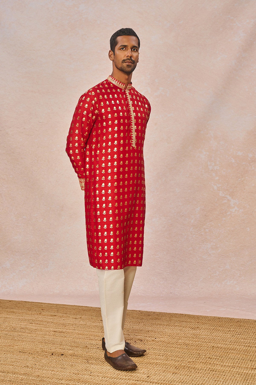 Red Wallflower Kurta Set