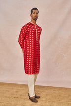 Red Wallflower Kurta Set
