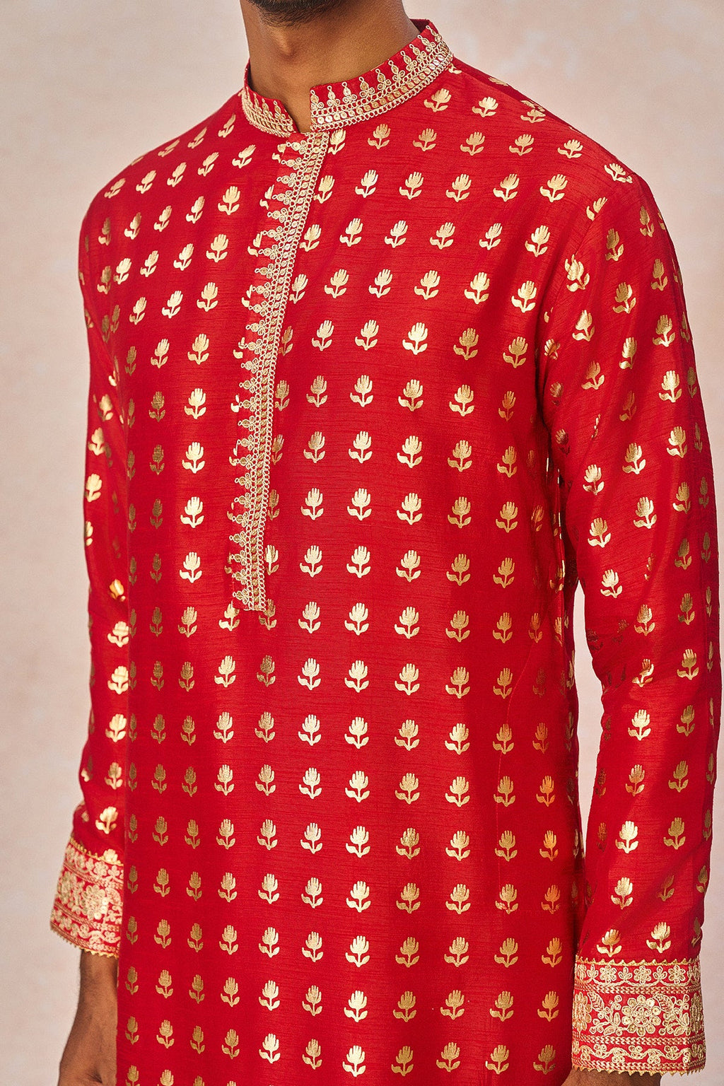 Red Wallflower Kurta Set