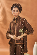 Brown Checkers Bloom Tunic Set
