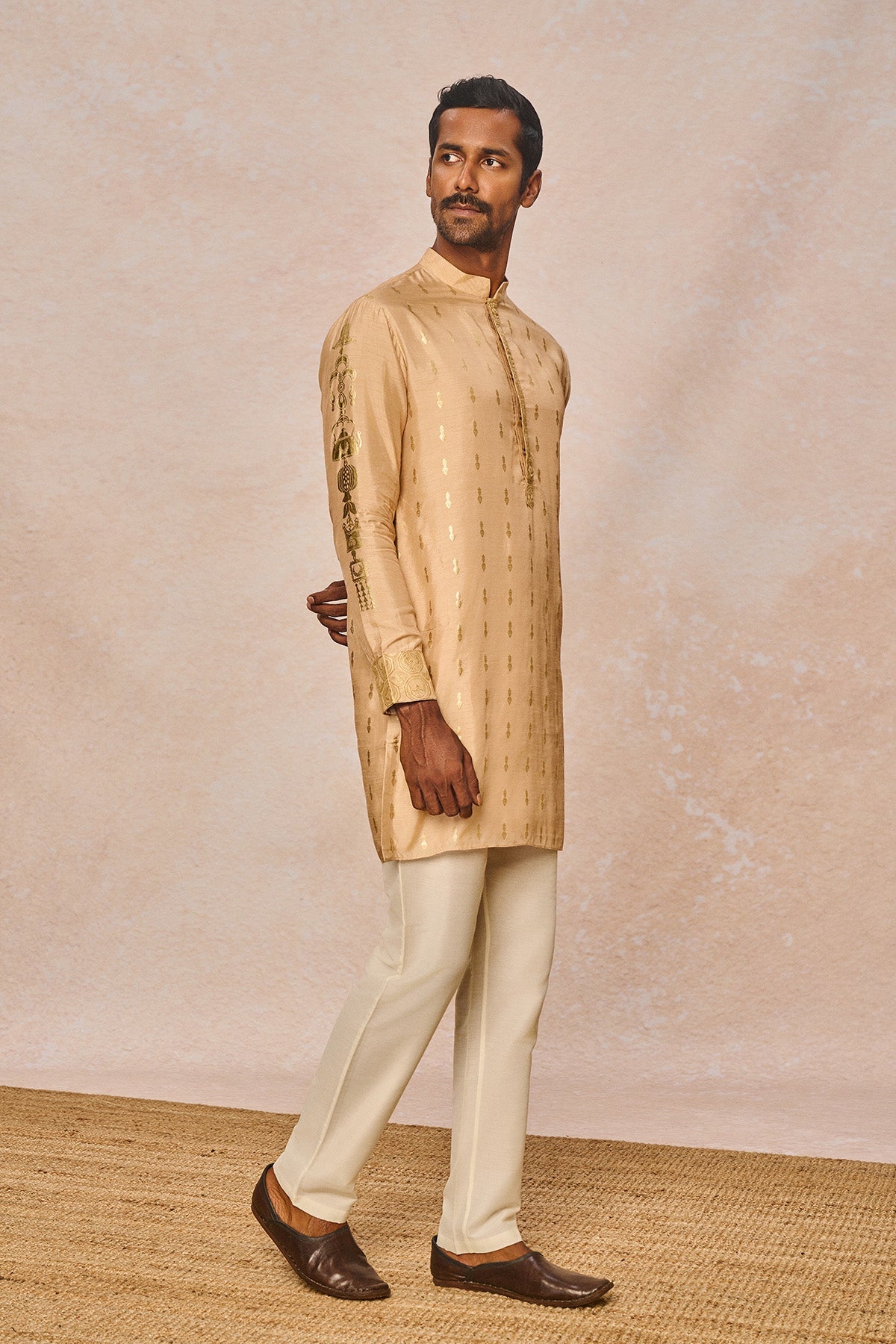 Beige Littile Pots Kurta Set