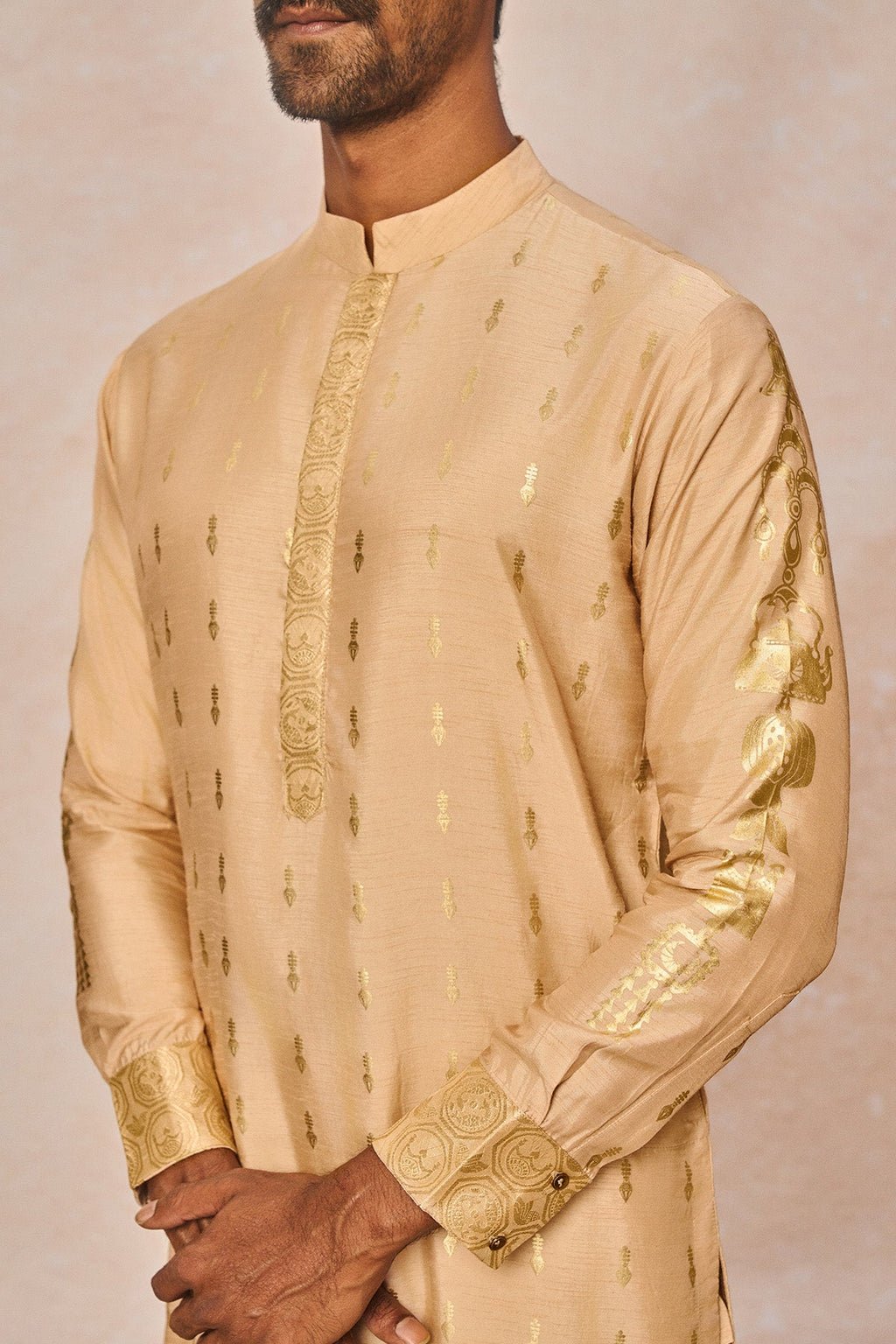 Beige Littile Pots Kurta Set