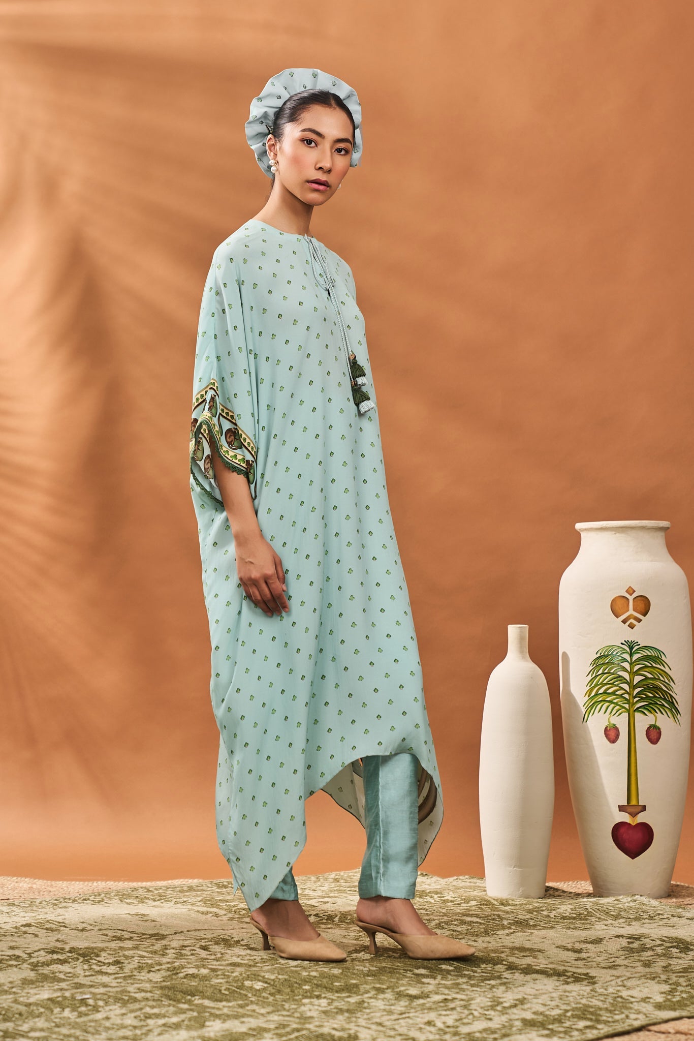 Blue Ace Of Spades Kurta Set