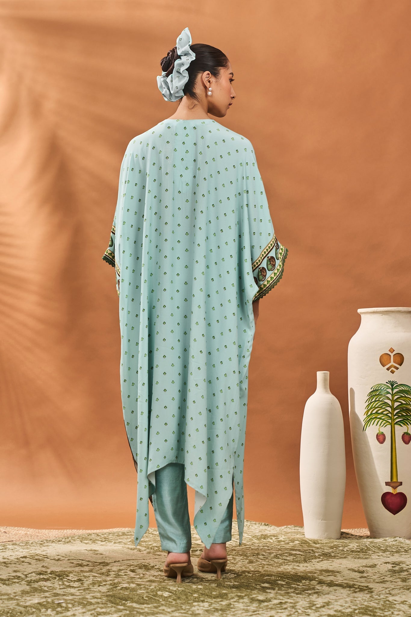 Blue Ace Of Spades Kurta Set