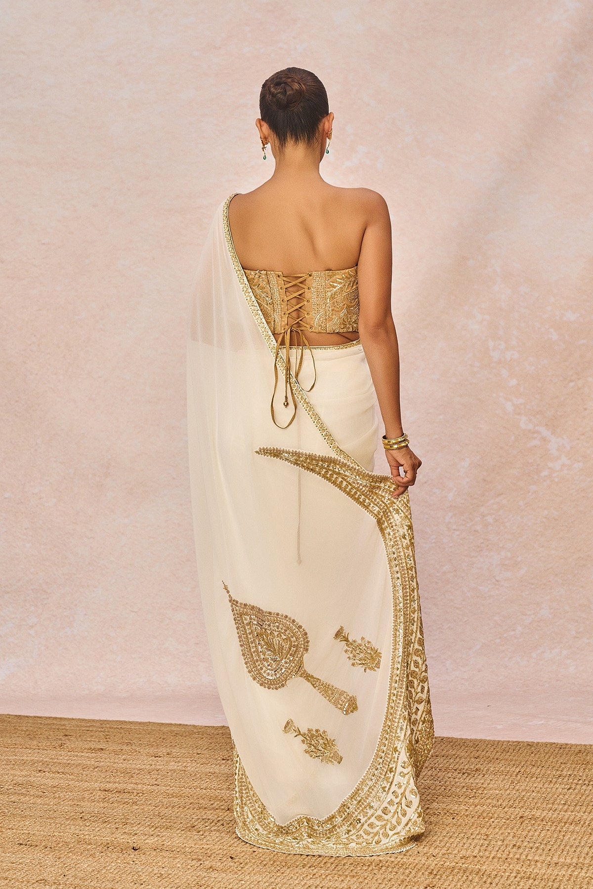 Ivory Chaand Saree