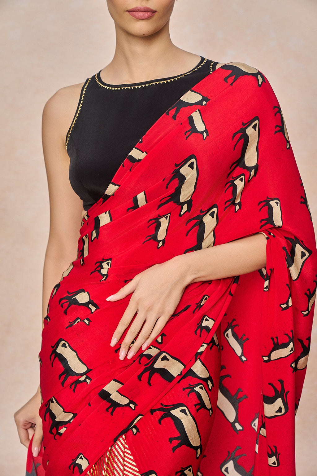Red Cow Saree