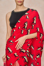 Red Cow Saree