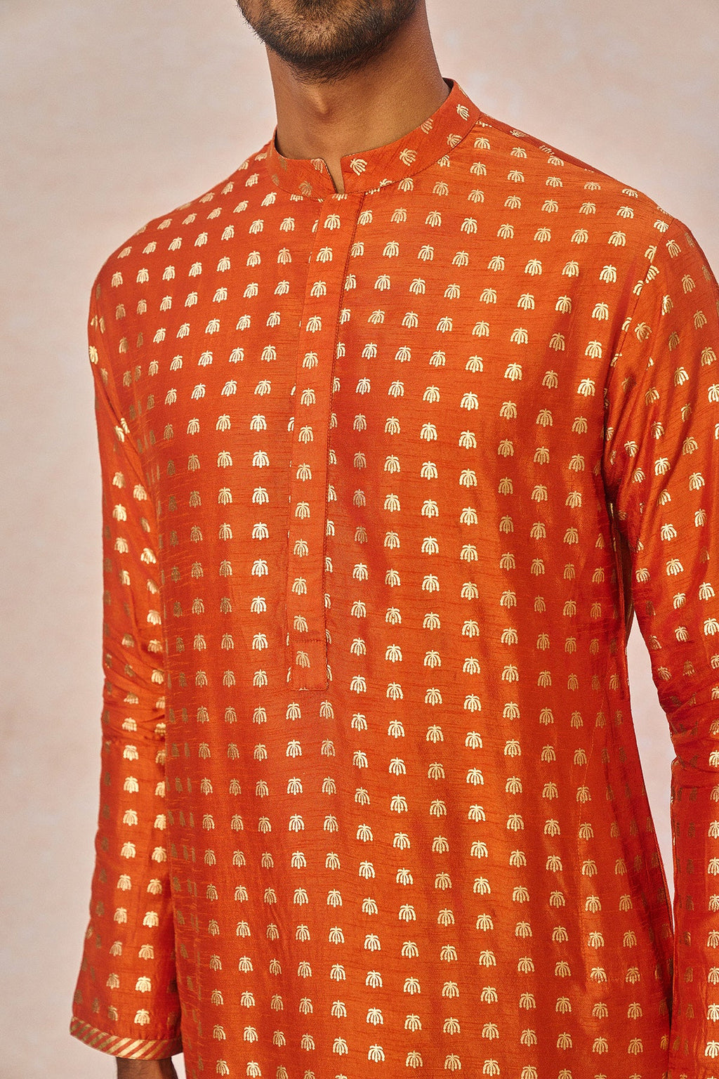 Rust Palmscape Kurta Set