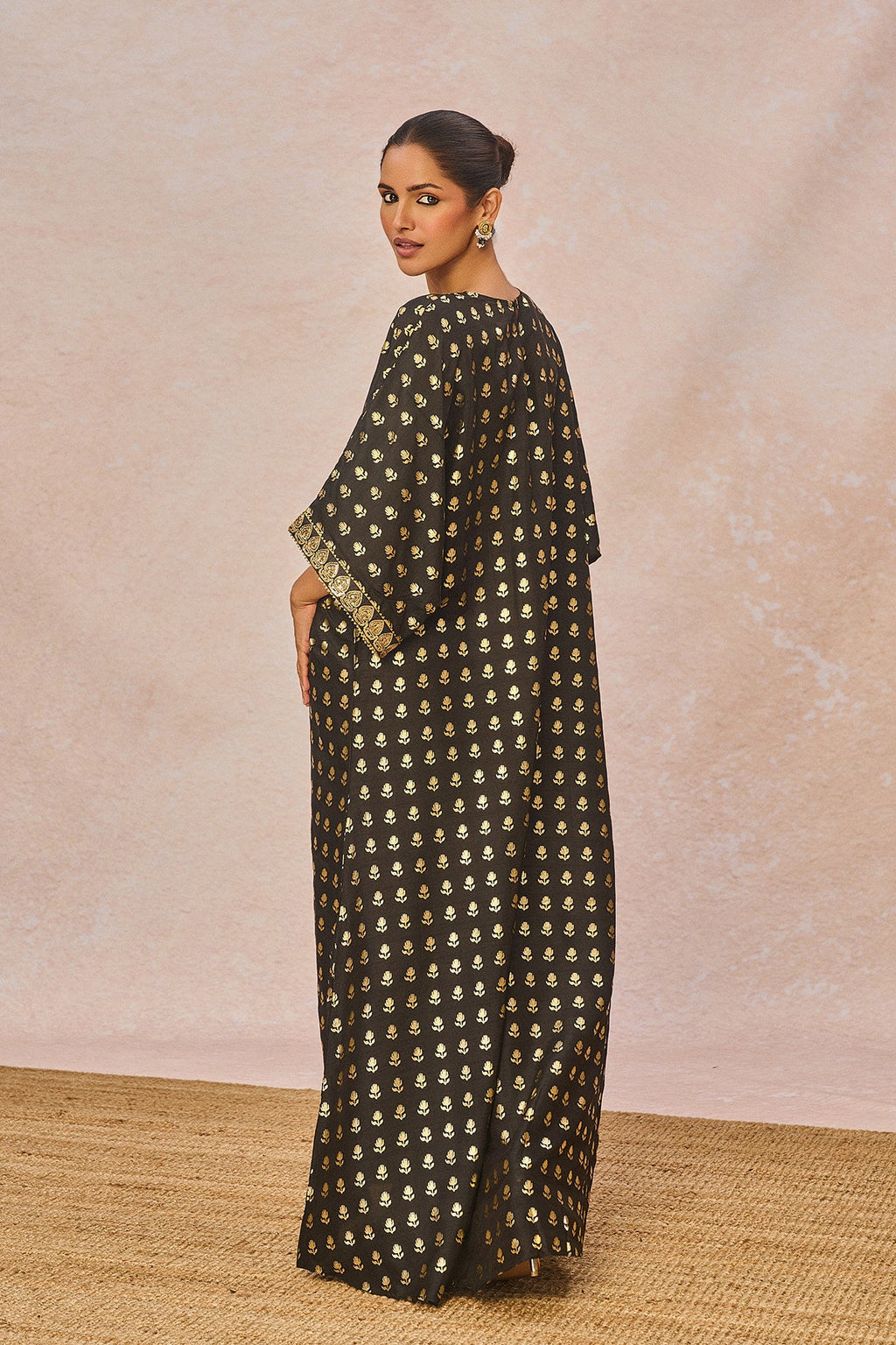 Black Palmscape Kaftan